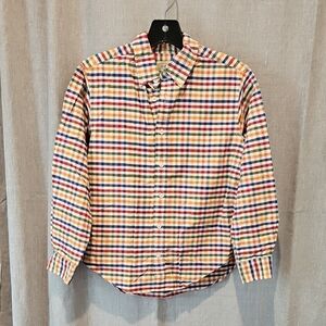 L.L. Bean Boys Multicolor Plaid Checkered Casual Button Down Shirt